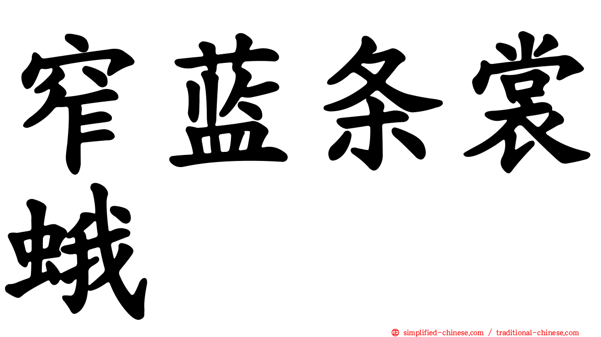 窄蓝条裳蛾