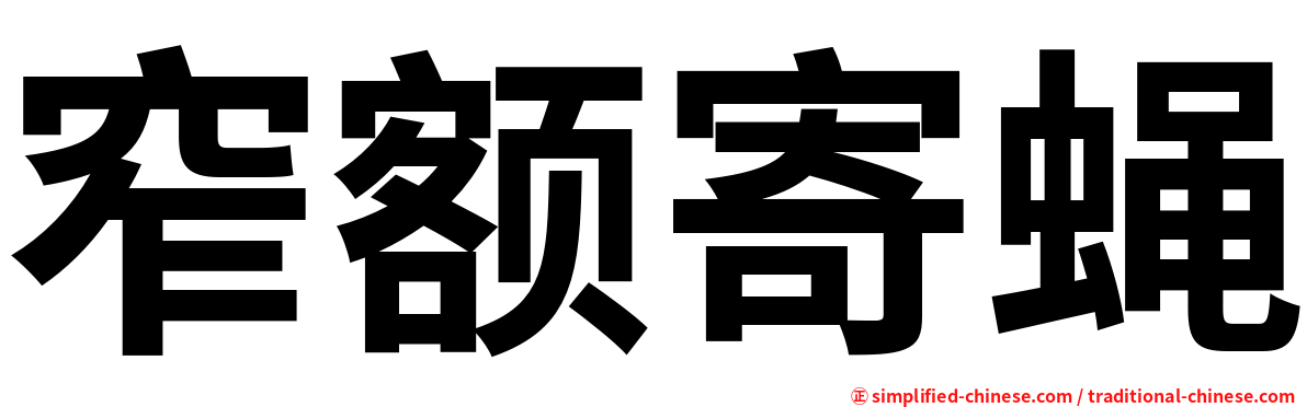 窄额寄蝇
