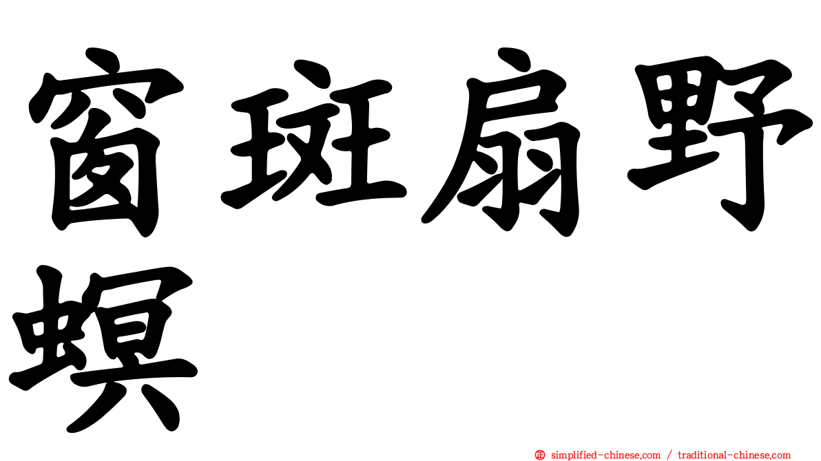 窗斑扇野螟