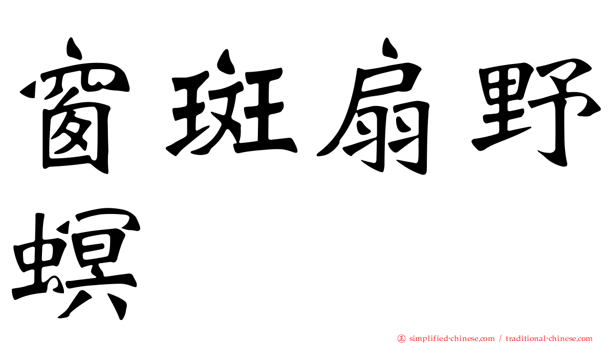 窗斑扇野螟