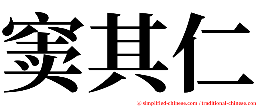 窦其仁 serif font