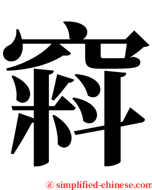 窲 serif font
