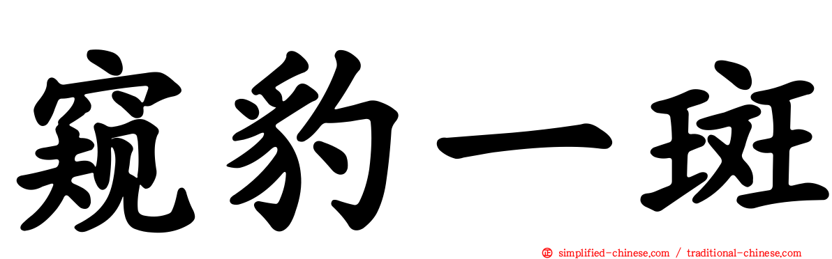 窥豹一斑