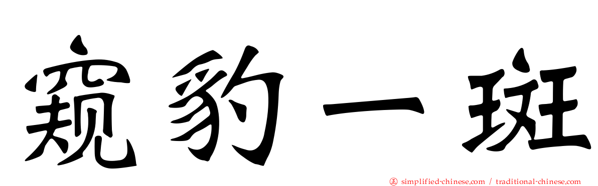 窥豹一斑