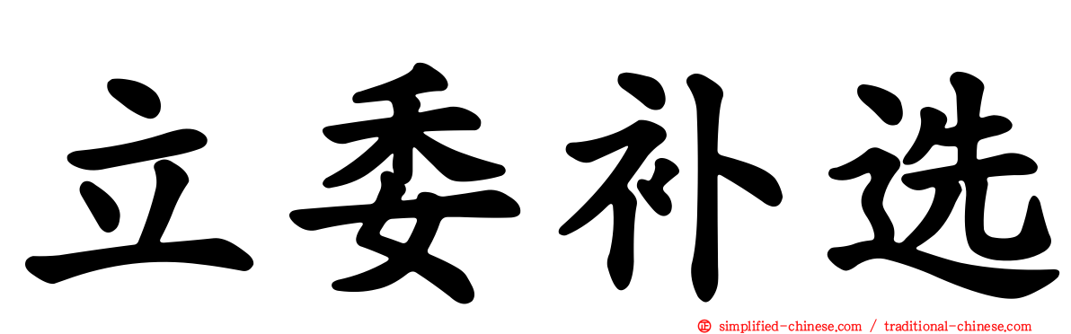 立委补选