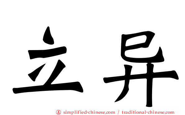立异