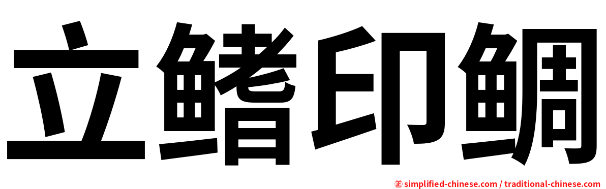 立鳍印鲷