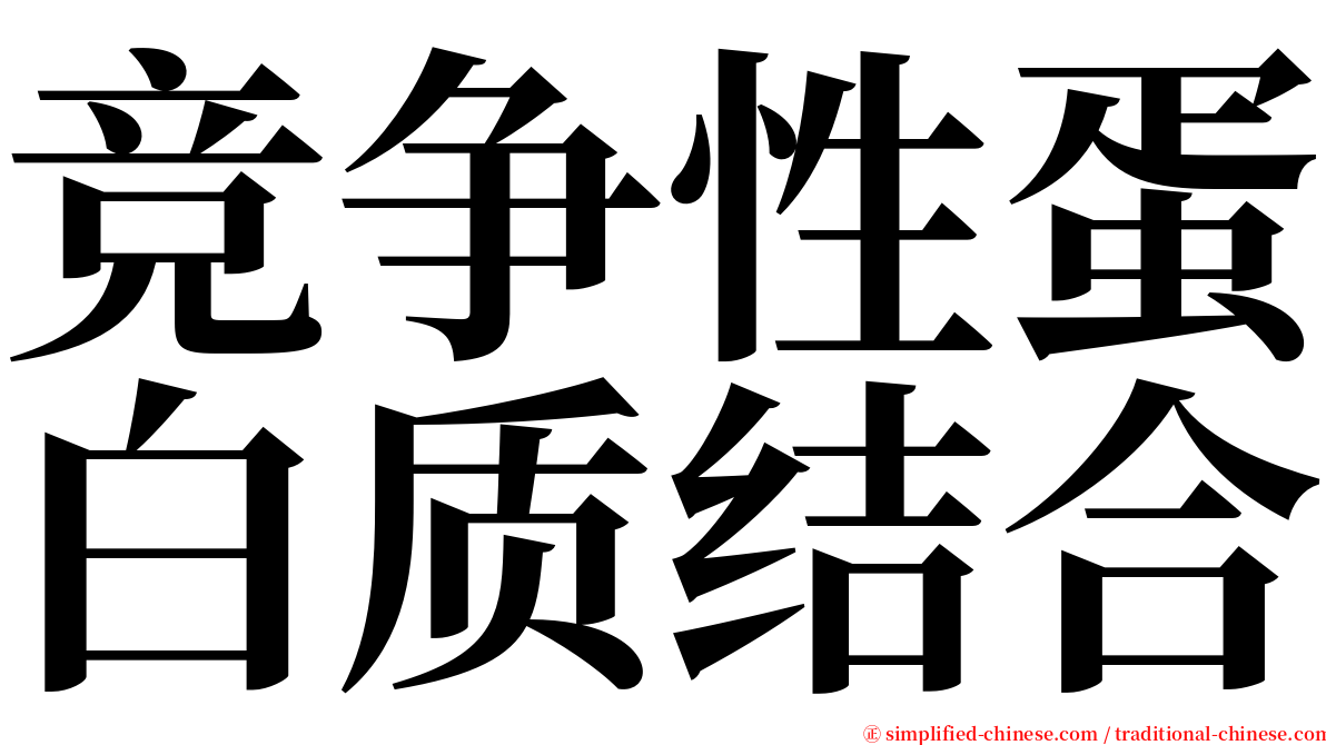 竞争性蛋白质结合 serif font