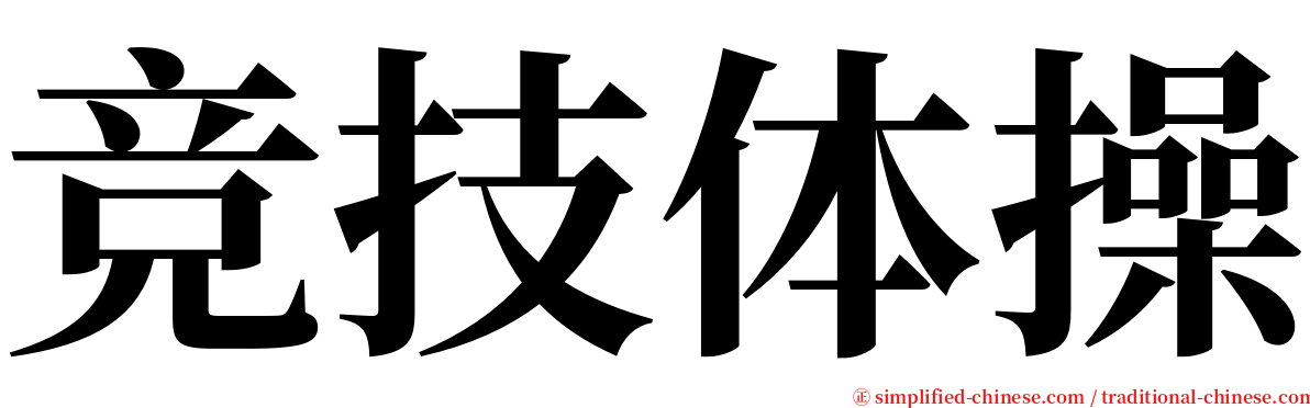 竞技体操 serif font