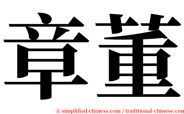 章董 serif font