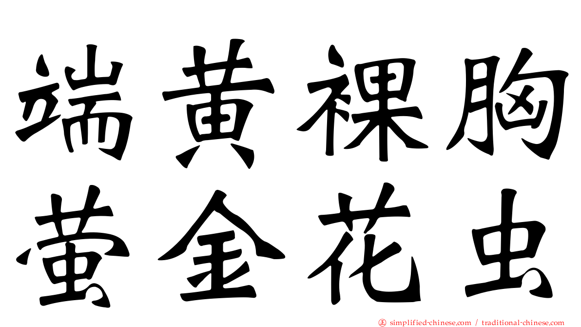 端黄裸胸萤金花虫
