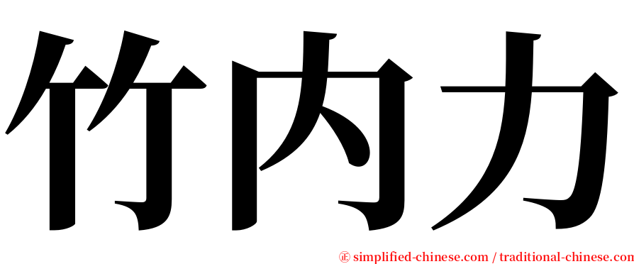 竹内力 serif font
