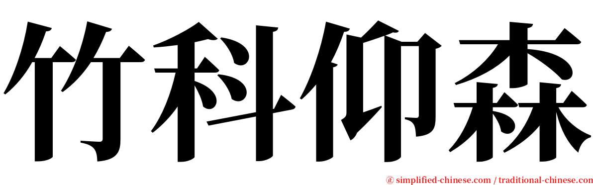 竹科仰森 serif font