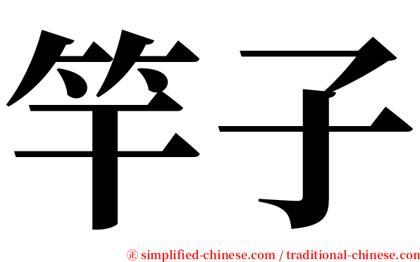 竿子 serif font