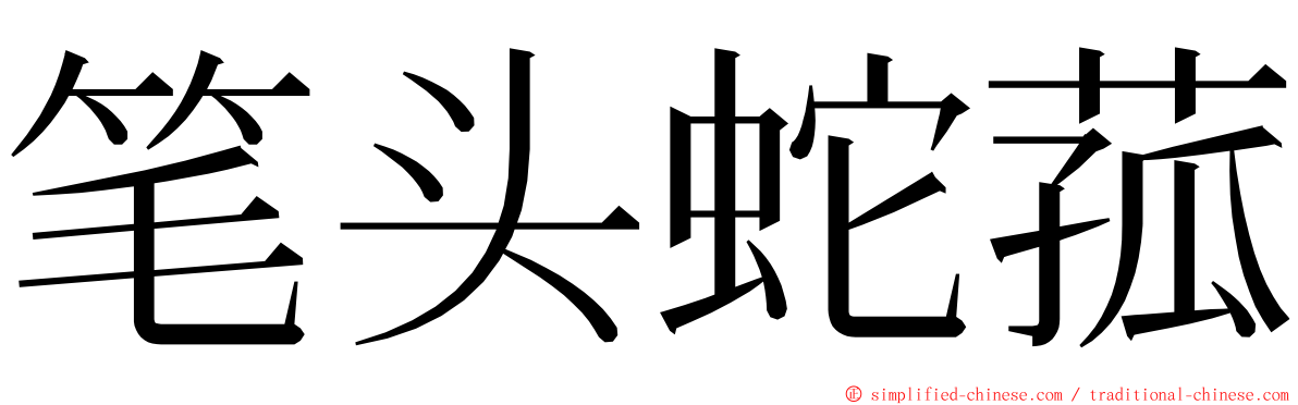 笔头蛇菰 ming font