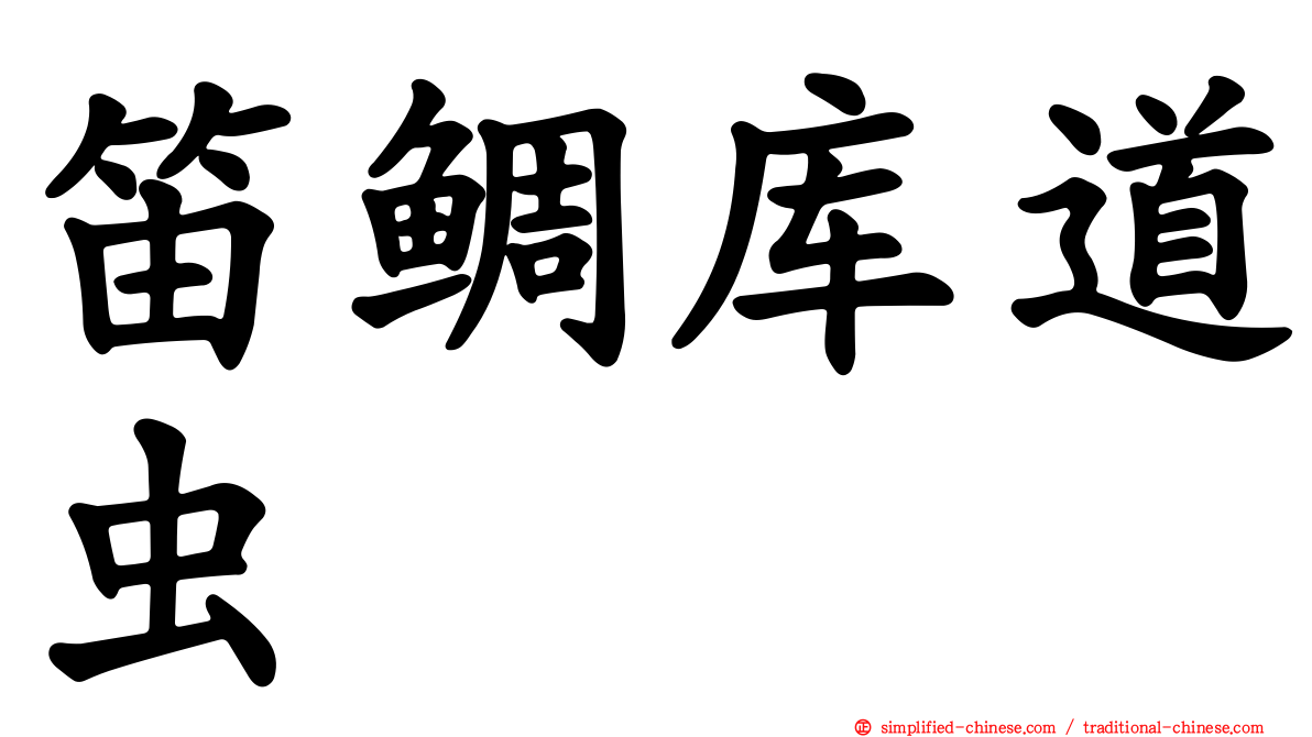 笛鲷库道虫