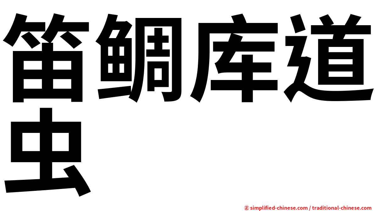 笛鲷库道虫