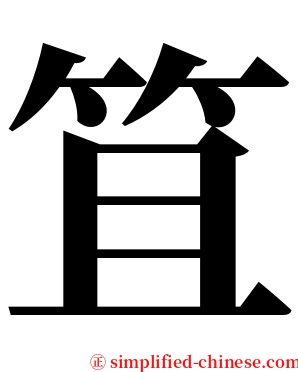 笡 serif font