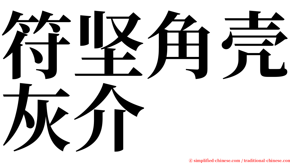 符坚角壳灰介 serif font