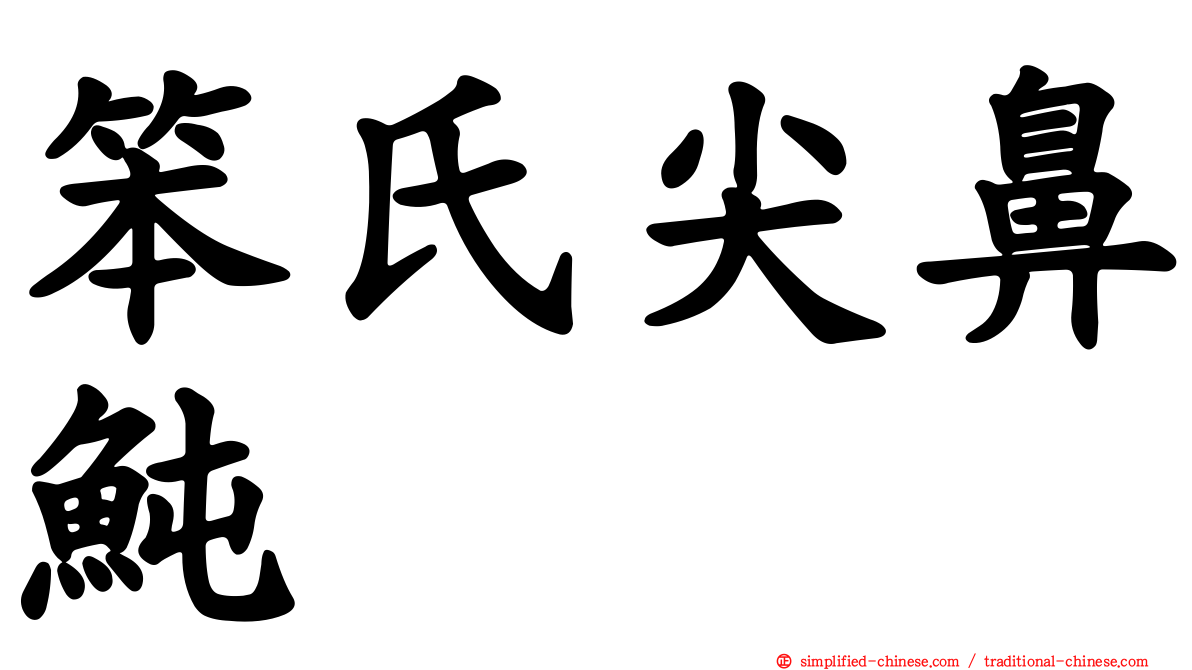 笨氏尖鼻鲀