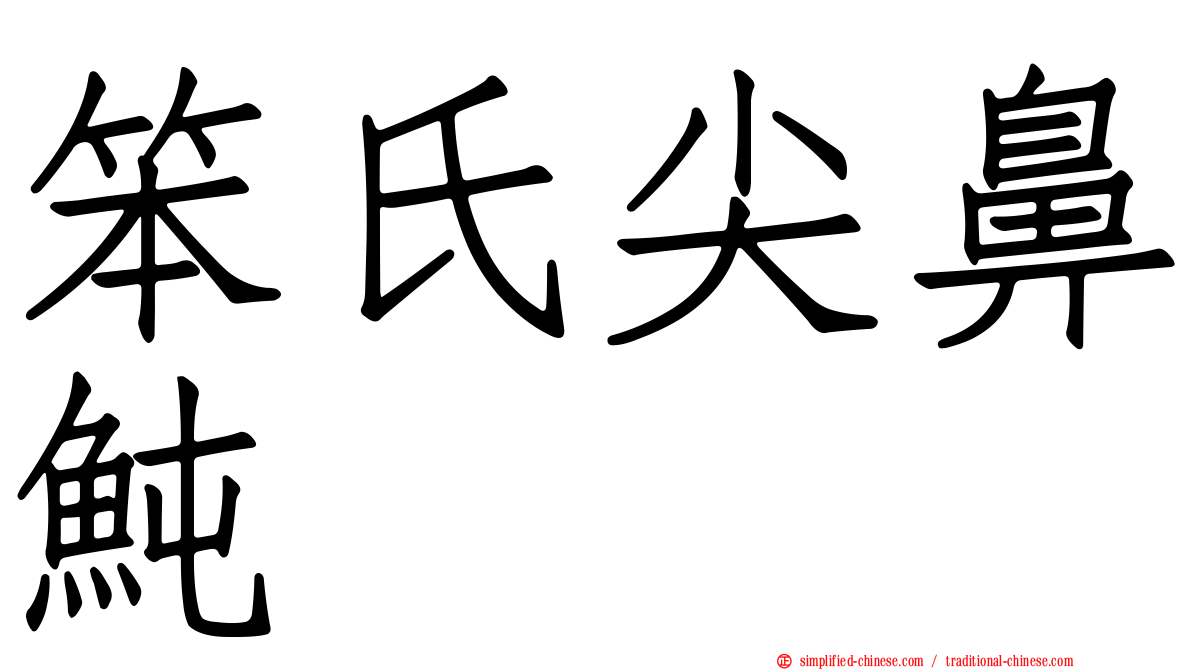 笨氏尖鼻鲀