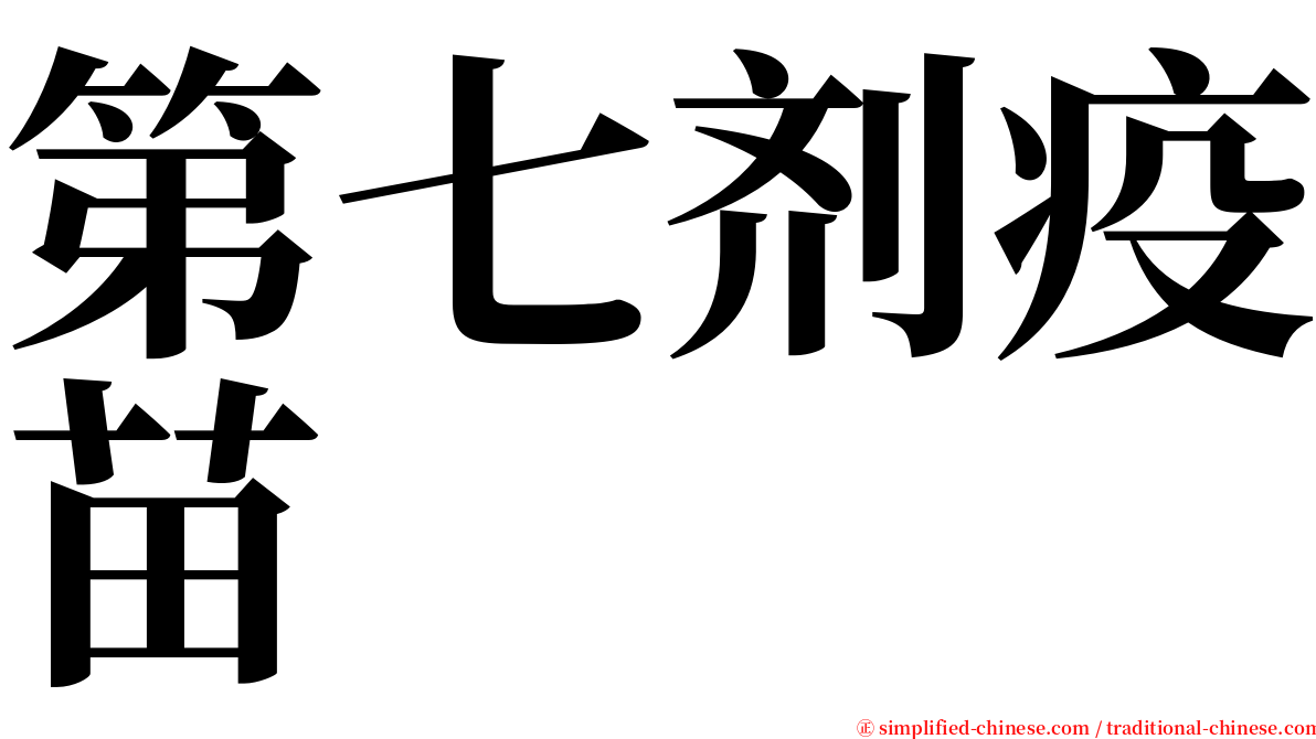 第七剂疫苗 serif font
