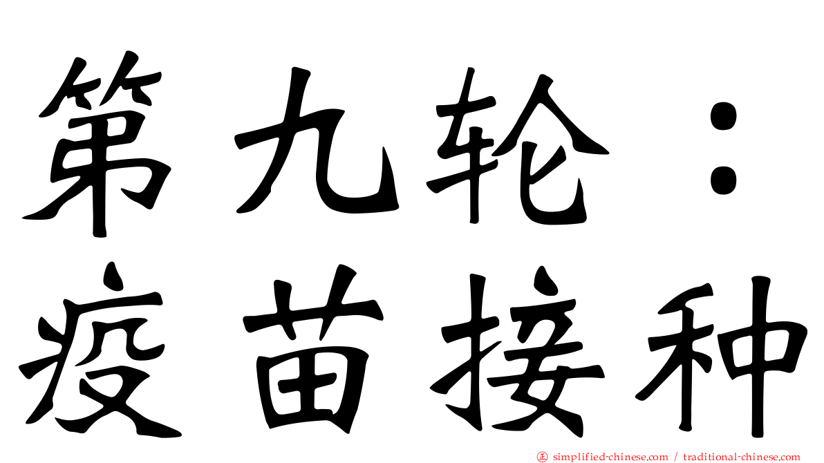 第九轮：疫苗接种