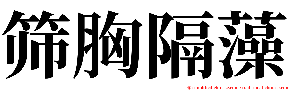 筛胸隔藻 serif font