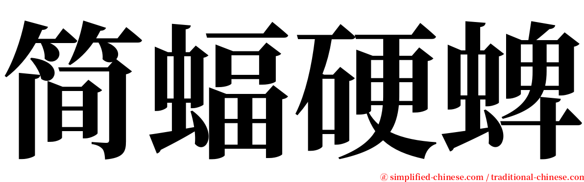 简蝠硬蜱 serif font