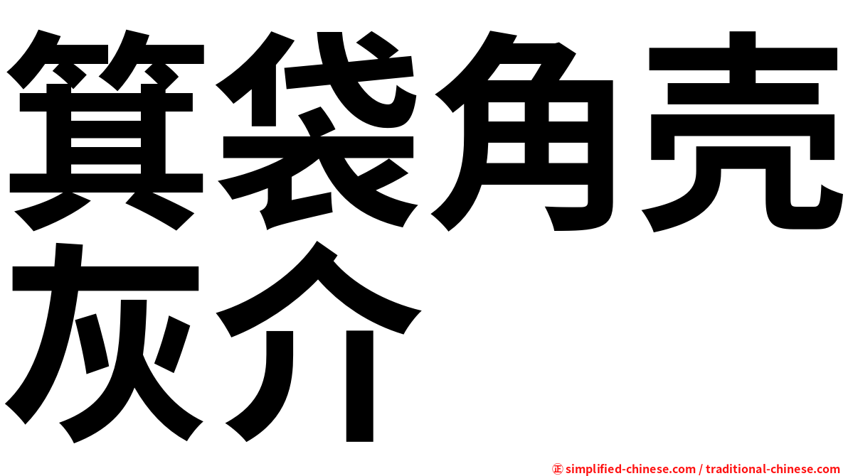 箕袋角壳灰介