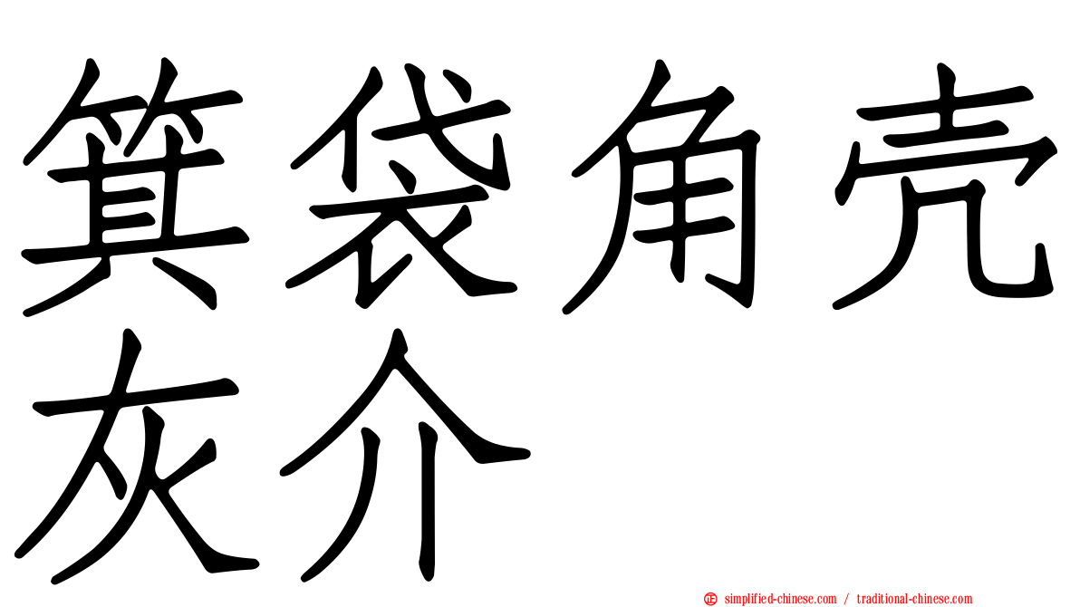 箕袋角壳灰介
