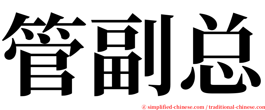 管副总 serif font
