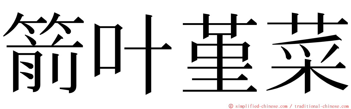 箭叶堇菜 ming font