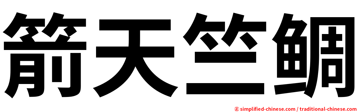 箭天竺鲷