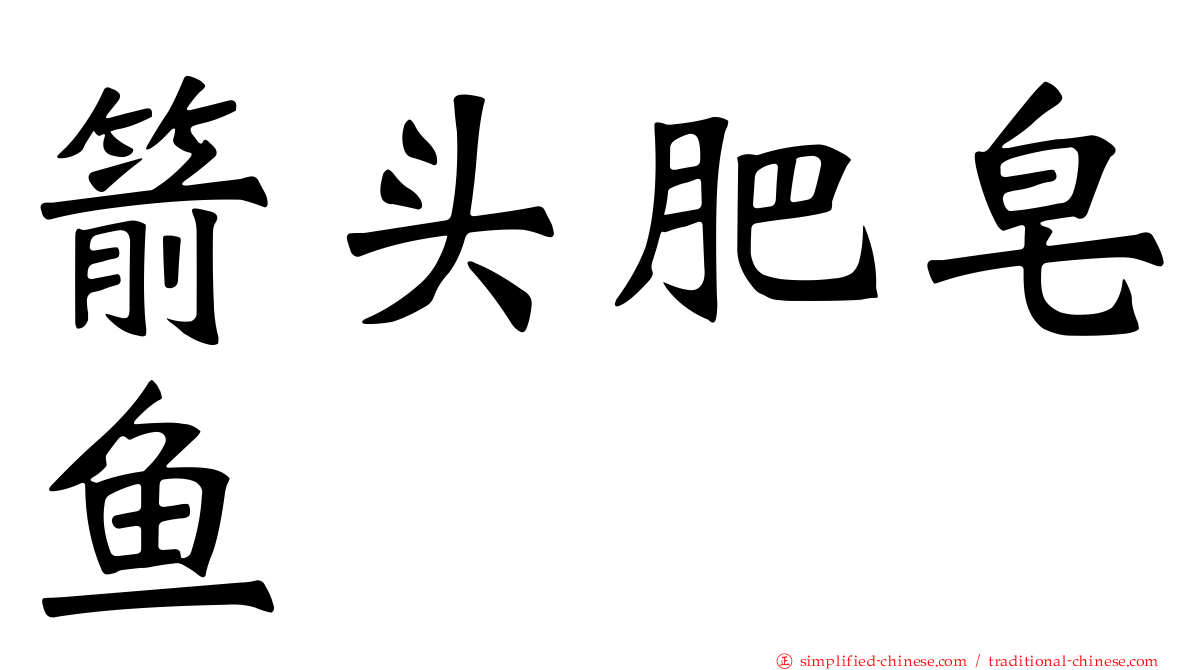 箭头肥皂鱼