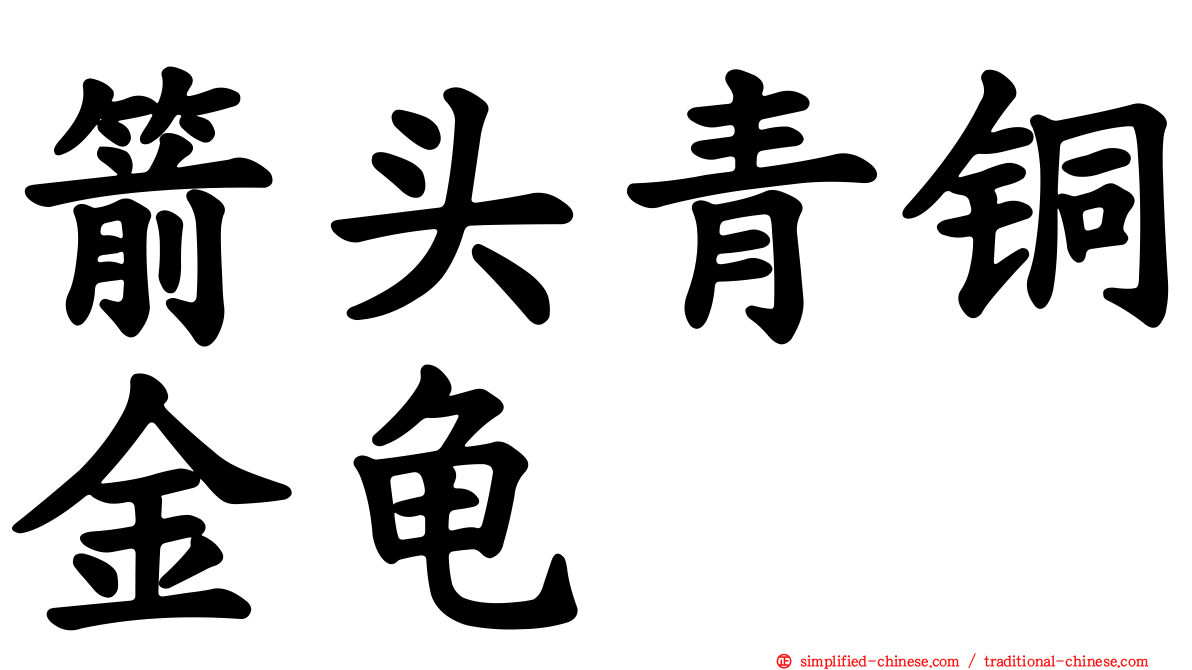 箭头青铜金龟