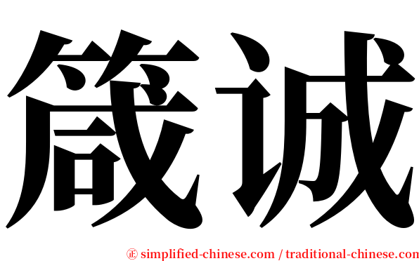 箴诚 serif font