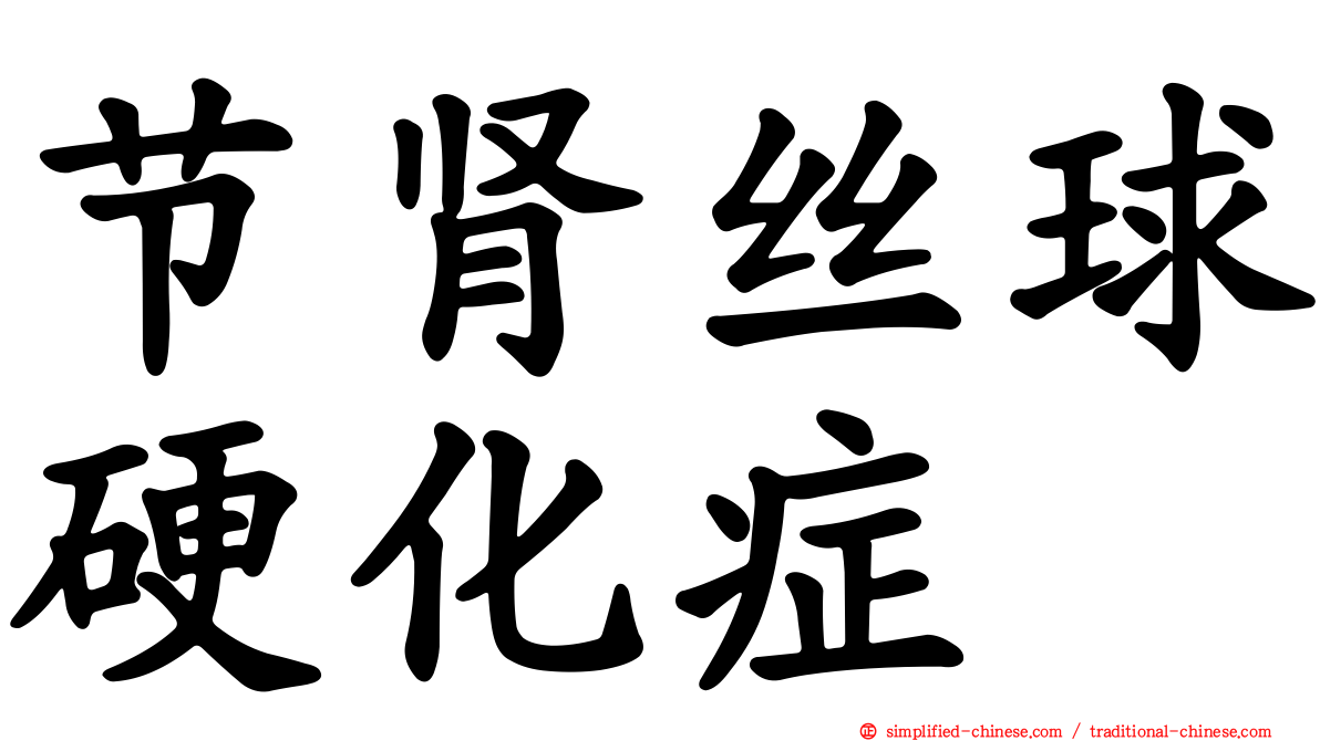 节肾丝球硬化症
