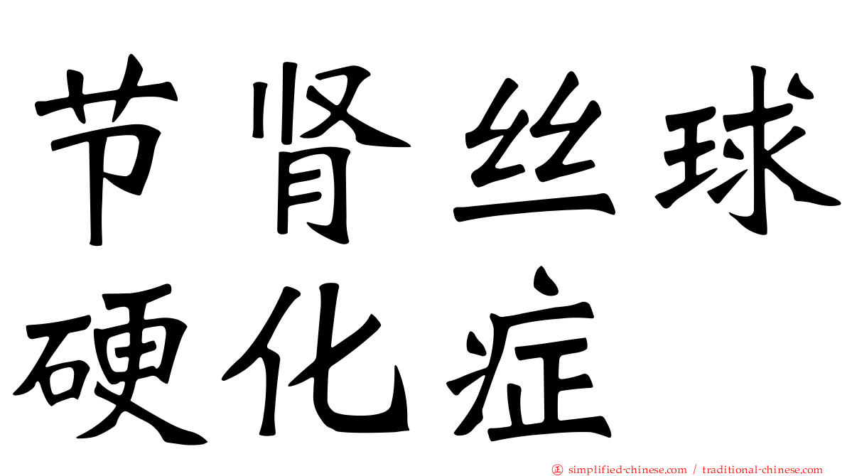 节肾丝球硬化症
