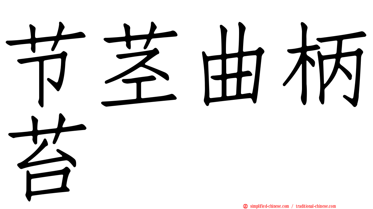 节茎曲柄苔