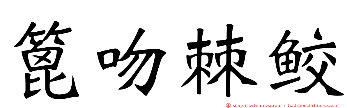 篦吻棘鲛