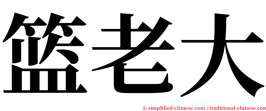 篮老大 serif font