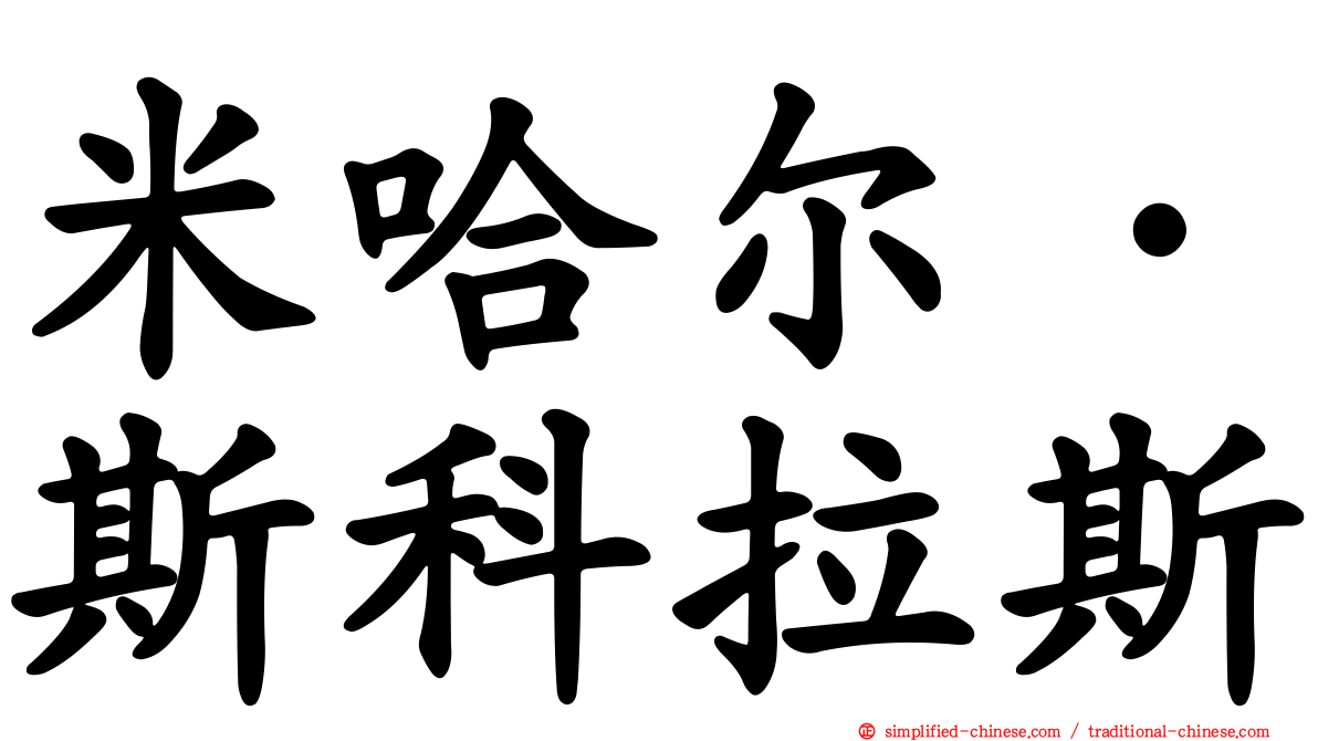 米哈尔·斯科拉斯