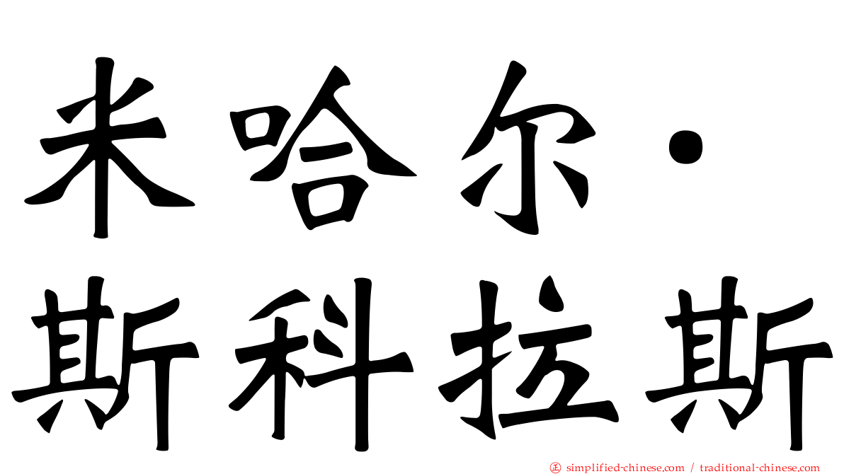 米哈尔·斯科拉斯