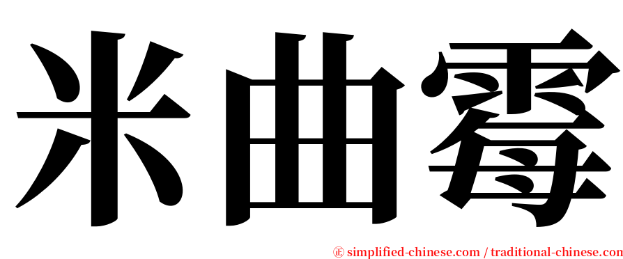 米曲霉 serif font