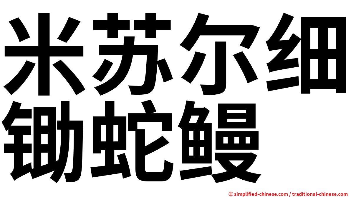 米苏尔细锄蛇鳗