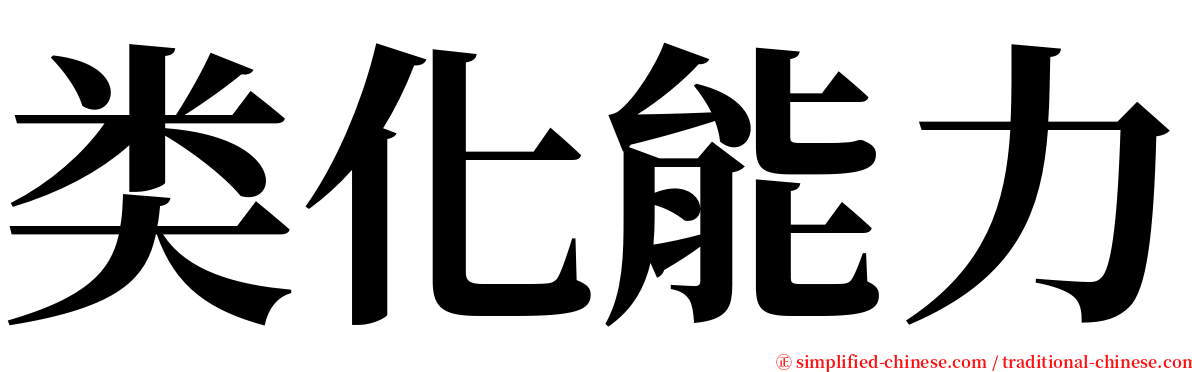 类化能力 serif font