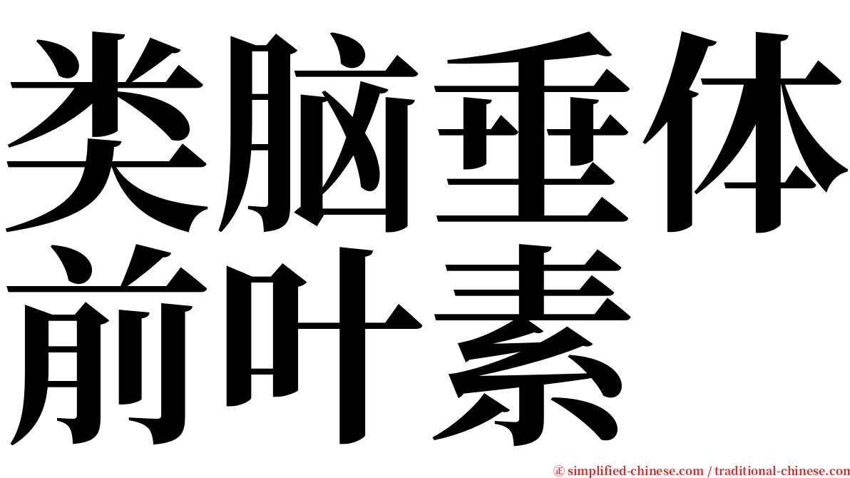 类脑垂体前叶素 serif font