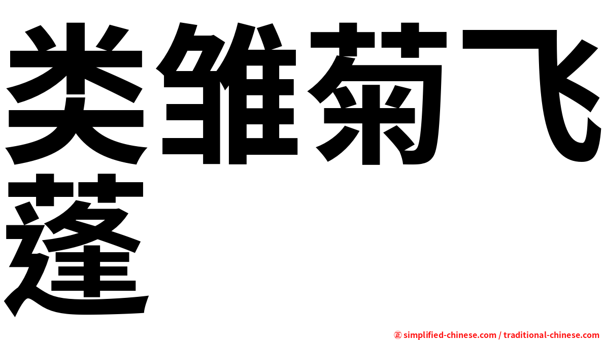 类雏菊飞蓬