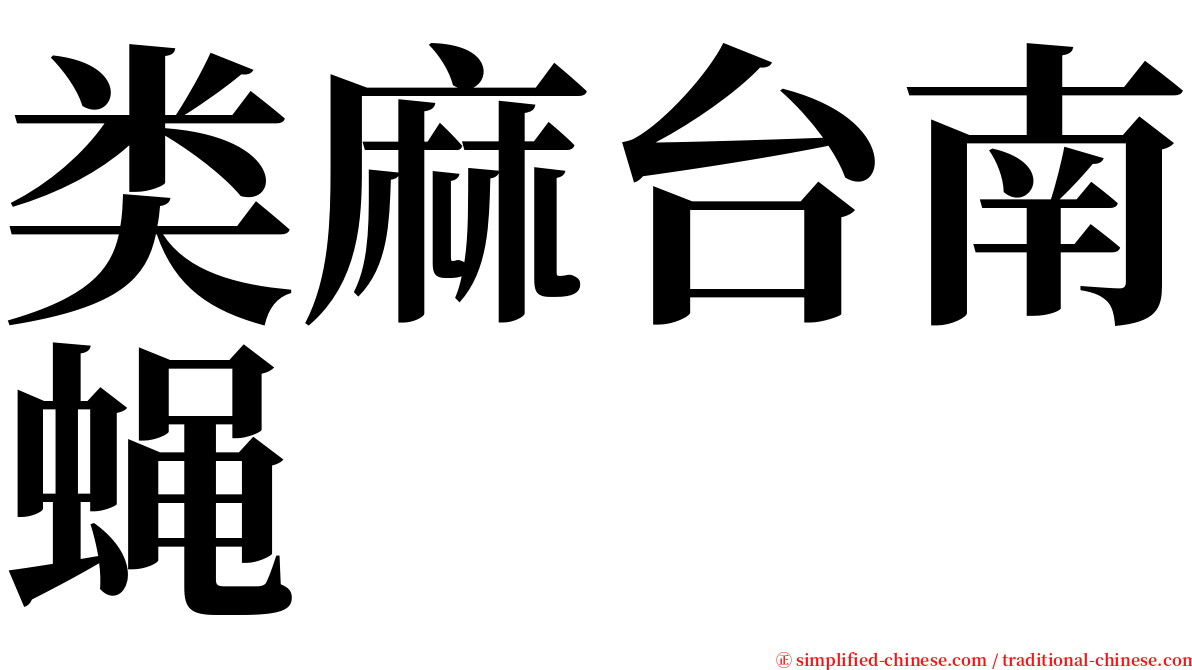 类麻台南蝇 serif font